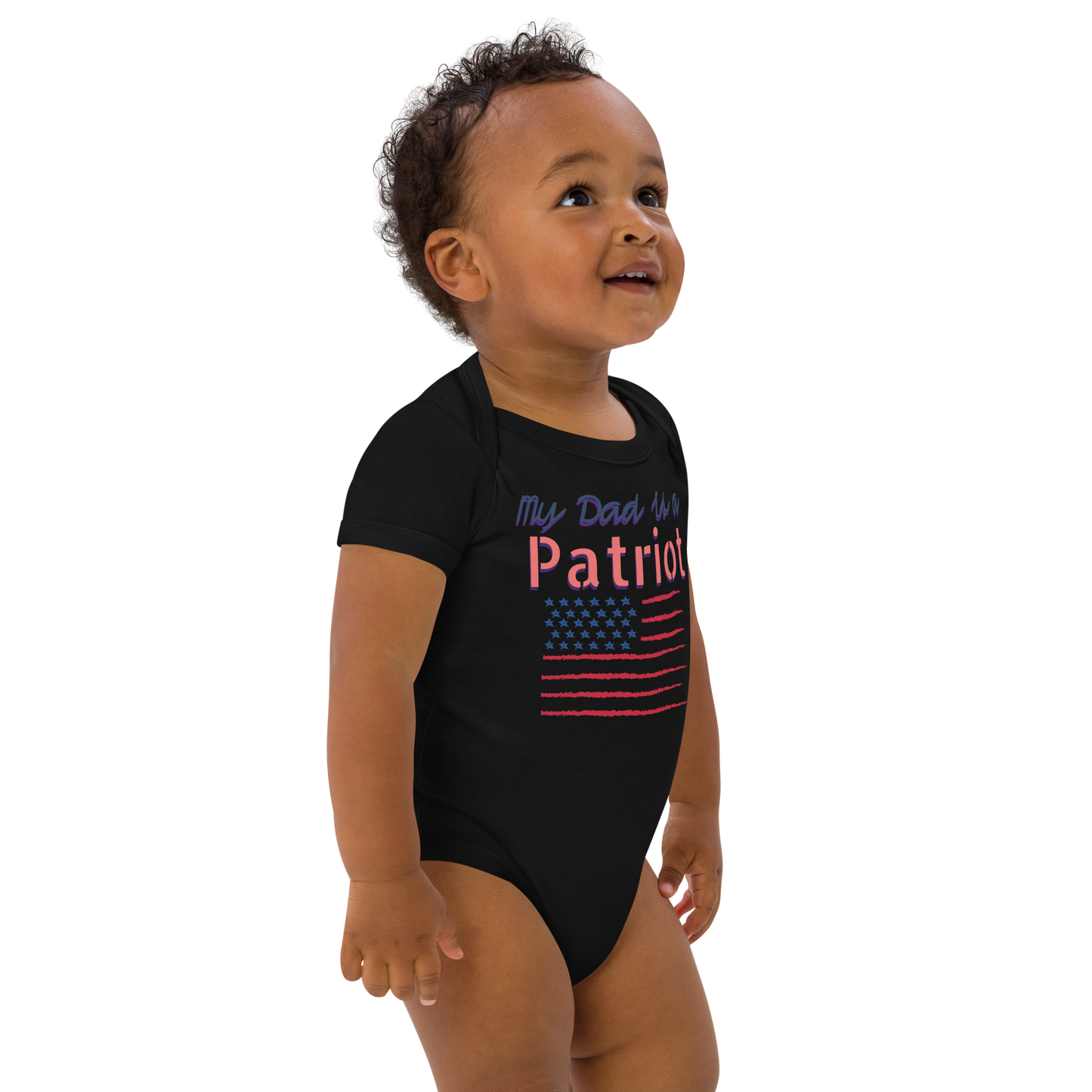 My Dad is a Patriot - Organic cotton baby bodysuit