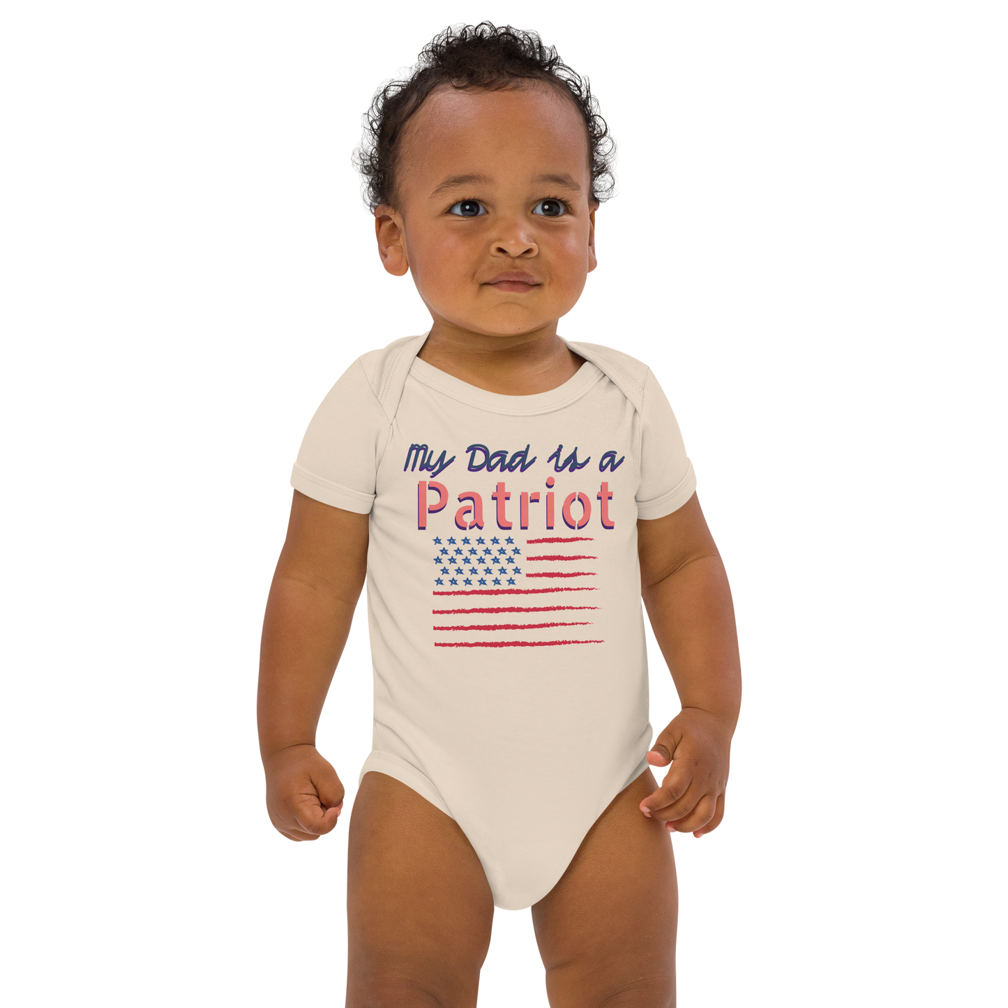 My Dad is a Patriot - Organic cotton baby bodysuit