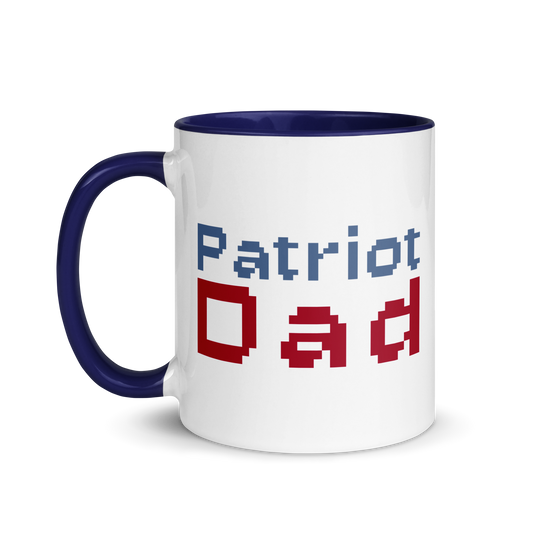 Patriot Dad 8-Bit - Color Inside Mugs