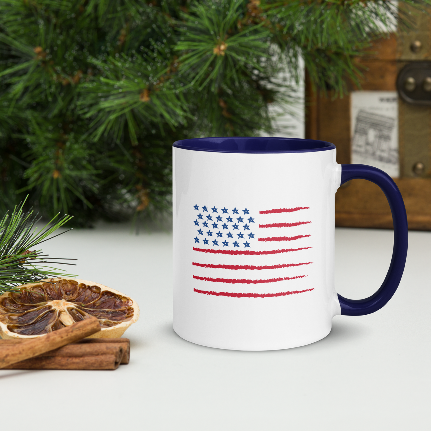 Patriot Mom 8-Bit - Mug with Color Inside